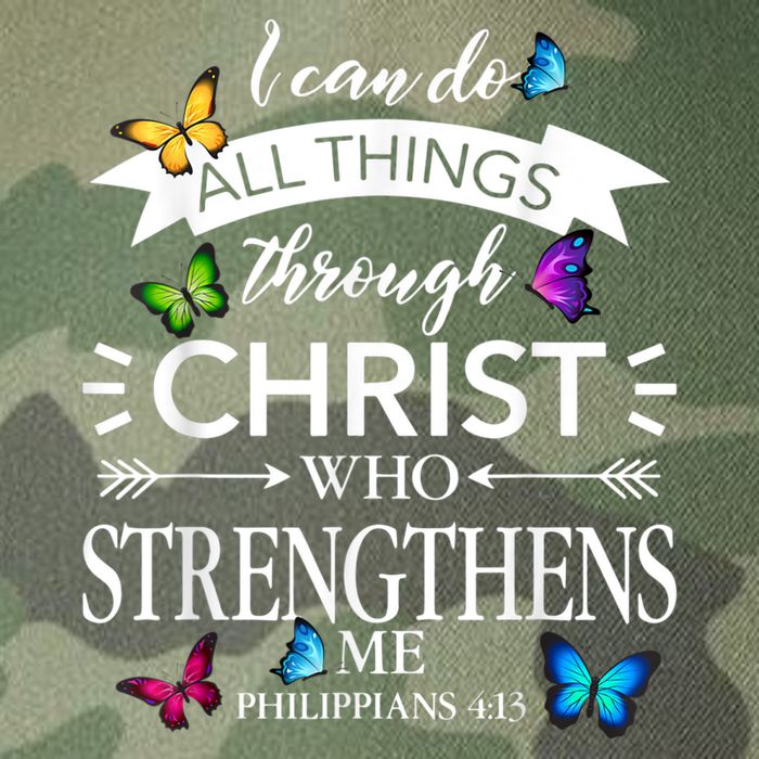 I Can Do All Things Through Christ Butterfly Art Religious Legacy Tie Dye Trucker Hat