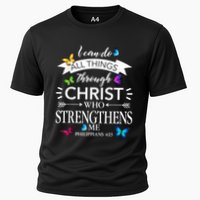 I Can Do All Things Through Christ Butterfly Art Religious Performance Shirt