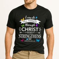 I Can Do All Things Through Christ Butterfly Art Religious Performance Shirt