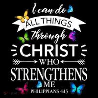 I Can Do All Things Through Christ Butterfly Art Religious Backpack