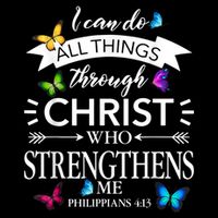 I Can Do All Things Through Christ Butterfly Art Religious Flatbill Hat