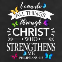 I Can Do All Things Through Christ Butterfly Art Religious Microfiber Hand Towel