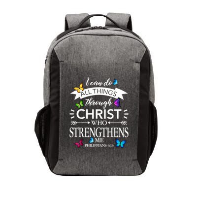 I Can Do All Things Through Christ Butterfly Art Religious Vector Backpack