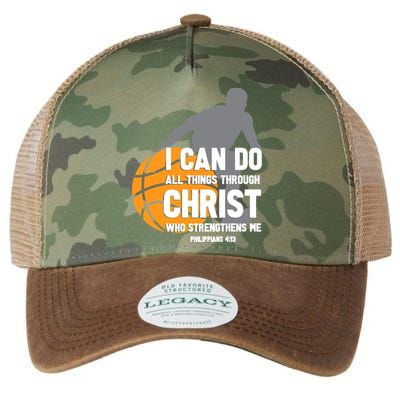 I Can Do All Things Through Christ Christian Basketball Legacy Tie Dye Trucker Hat
