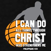 I Can Do All Things Through Christ Christian Basketball Ladies PosiCharge Tri-Blend Wicking Tank