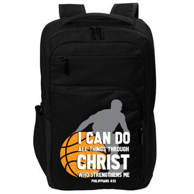 I Can Do All Things Through Christ Christian Basketball Impact Tech Backpack