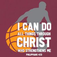 I Can Do All Things Through Christ Christian Basketball 16oz Travel Tumbler