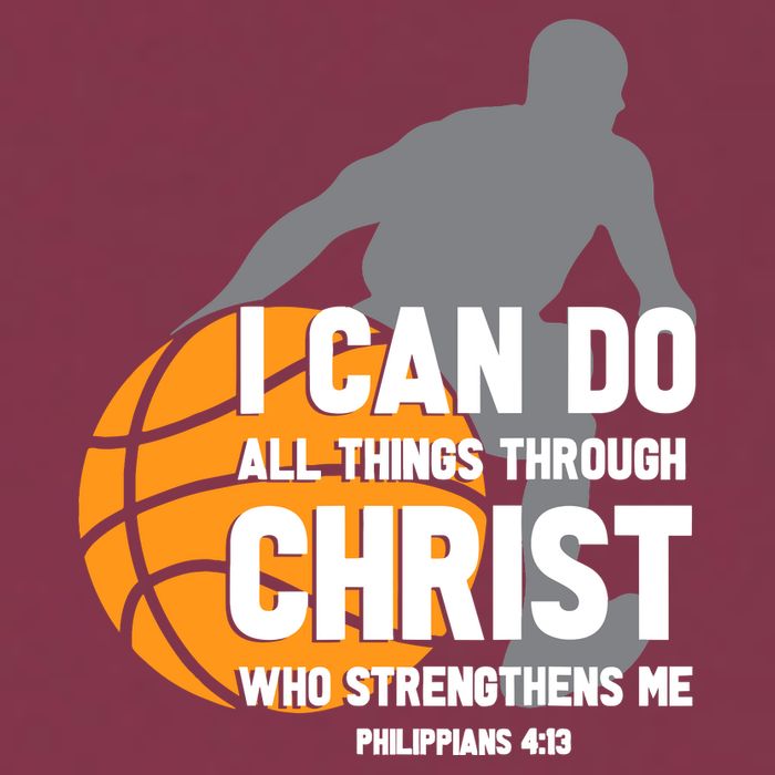 I Can Do All Things Through Christ Christian Basketball 16oz Travel Tumbler