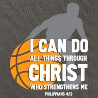 I Can Do All Things Through Christ Christian Basketball Cotton Canvas Backpack