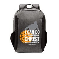I Can Do All Things Through Christ Christian Basketball Vector Backpack