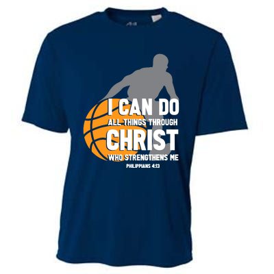 I Can Do All Things Through Christ Christian Basketball Cooling Performance Crew T-Shirt