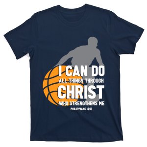 I Can Do All Things Through Christ Christian Basketball T-Shirt