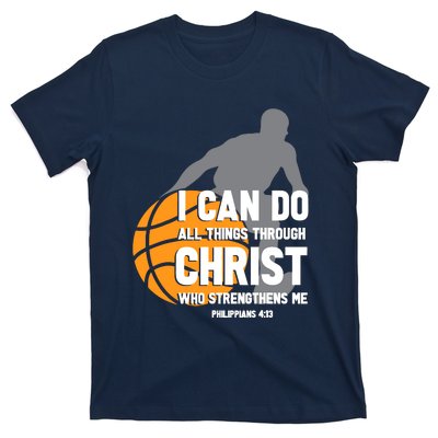 I Can Do All Things Through Christ Christian Basketball T-Shirt