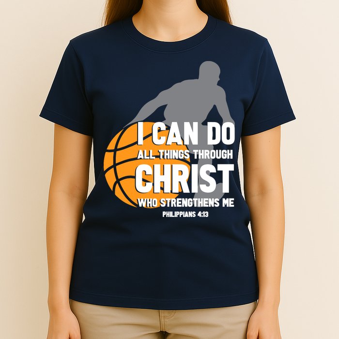 I Can Do All Things Through Christ Christian Basketball T-Shirt