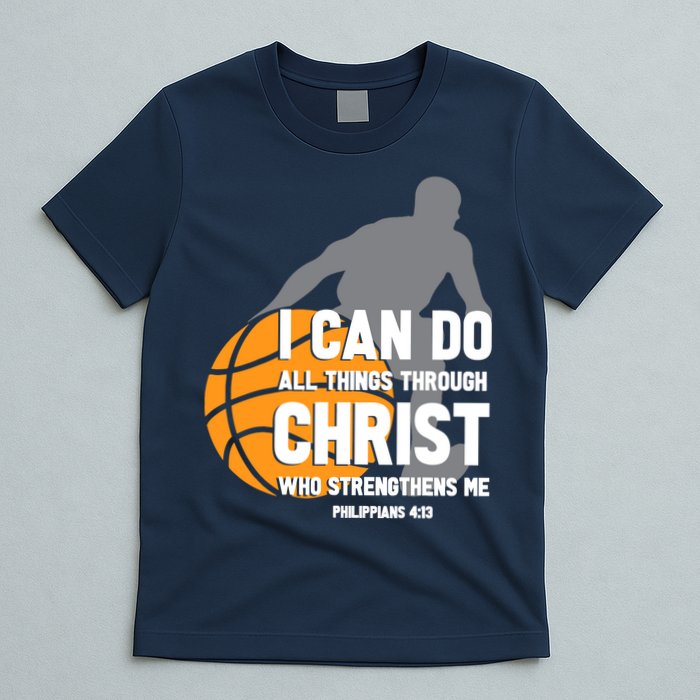 I Can Do All Things Through Christ Christian Basketball T-Shirt