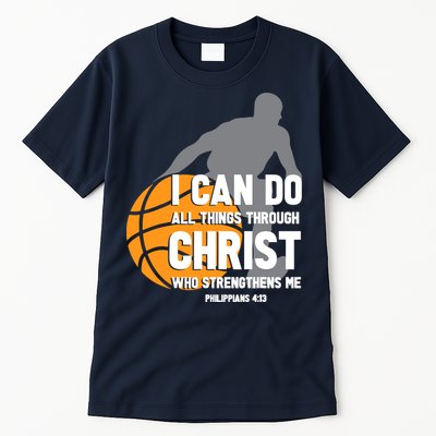 I Can Do All Things Through Christ Christian Basketball Tall T-Shirt