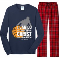 I Can Do All Things Through Christ Christian Basketball Long Sleeve Pajama Set