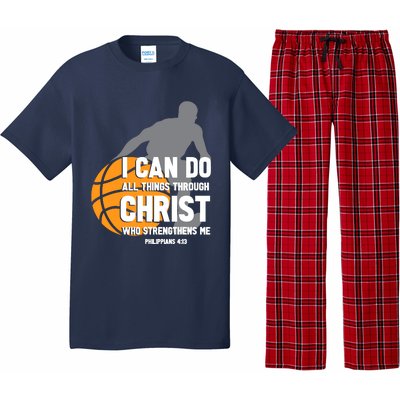 I Can Do All Things Through Christ Christian Basketball Pajama Set