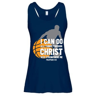 I Can Do All Things Through Christ Christian Basketball Ladies Essential Flowy Tank