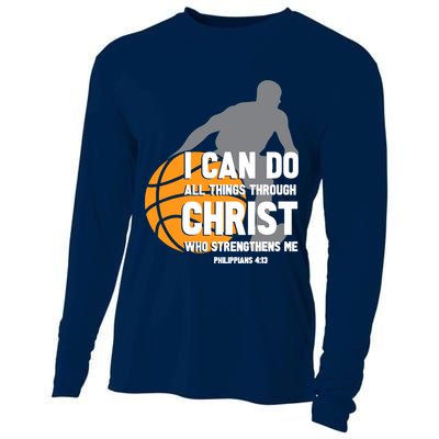 I Can Do All Things Through Christ Christian Basketball Cooling Performance Long Sleeve Crew