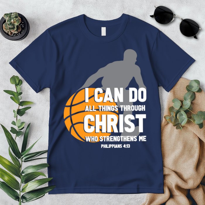 I Can Do All Things Through Christ Christian Basketball Premium T-Shirt