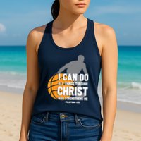I Can Do All Things Through Christ Christian Basketball Womens Tank Top