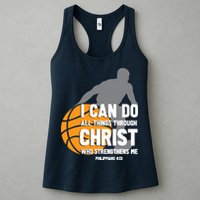 I Can Do All Things Through Christ Christian Basketball Womens Tank Top
