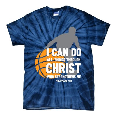 I Can Do All Things Through Christ Christian Basketball Tie-Dye T-Shirt