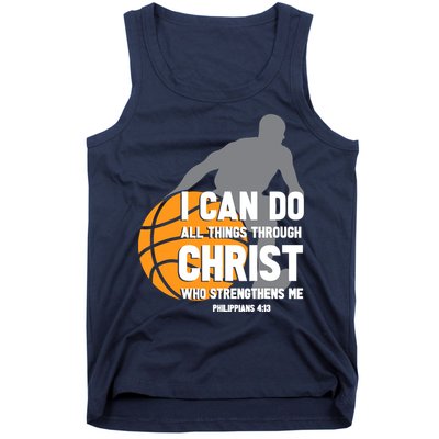 I Can Do All Things Through Christ Christian Basketball Tank Top