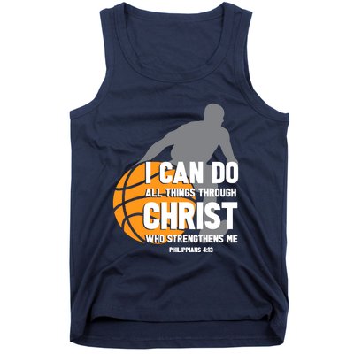 I Can Do All Things Through Christ Christian Basketball Tank Top