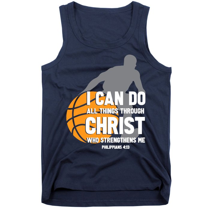 I Can Do All Things Through Christ Christian Basketball Tank Top