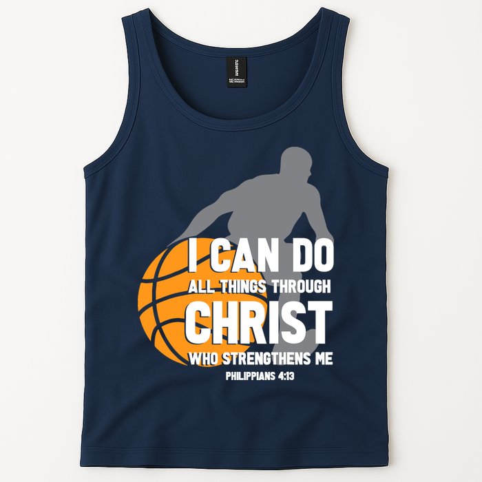 I Can Do All Things Through Christ Christian Basketball Tank Top