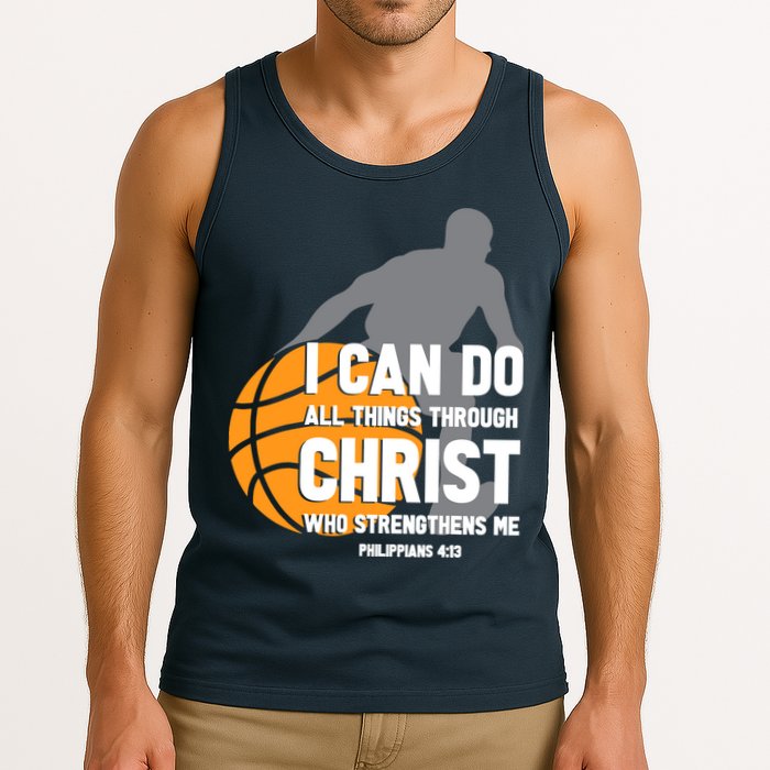 I Can Do All Things Through Christ Christian Basketball Tank Top