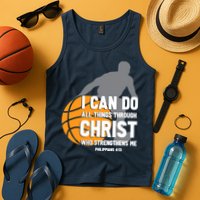 I Can Do All Things Through Christ Christian Basketball Tank Top
