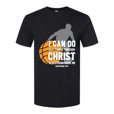 I Can Do All Things Through Christ Christian Basketball Softstyle® CVC T-Shirt