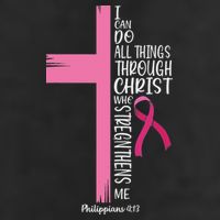 I Can Do All Things Through Christ Breast Cancer Awareness 11oz C Handle Ceramic Mug