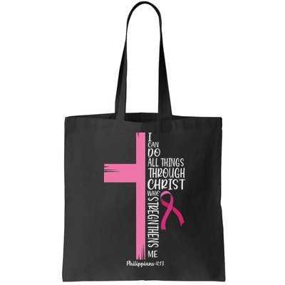 I Can Do All Things Through Christ Breast Cancer Awareness Bag