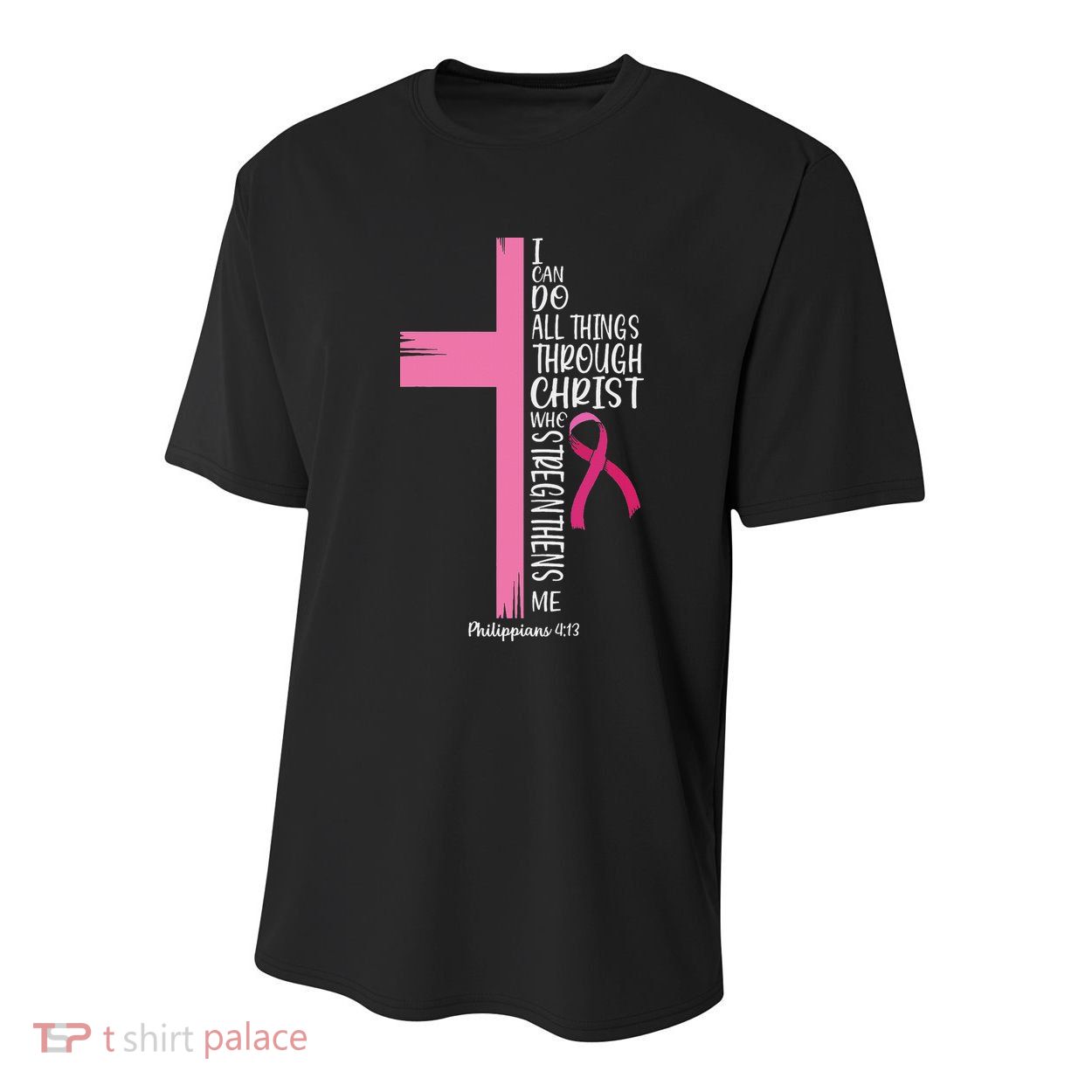 I Can Do All Things Through Christ Breast Cancer Awareness Youth Performance Sprint T-Shirt