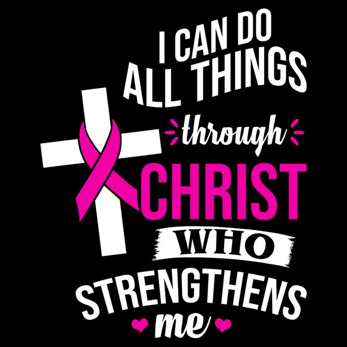 I Can Do All Things Through Christ Who Strengthens Me Breast Cancer Impact Tech Backpack
