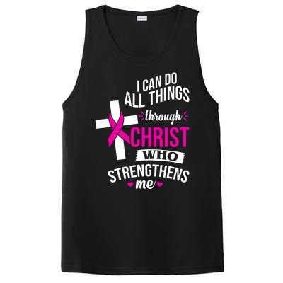 I Can Do All Things Through Christ Who Strengthens Me Breast Cancer PosiCharge Competitor Tank