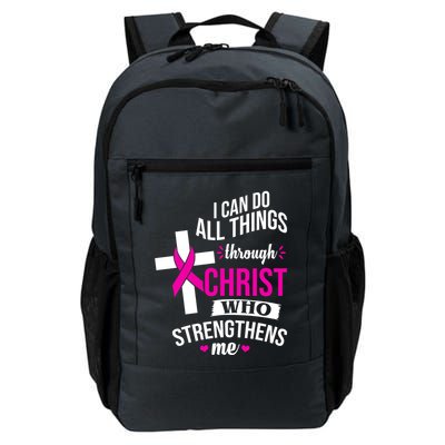 I Can Do All Things Through Christ Who Strengthens Me Breast Cancer Backpack