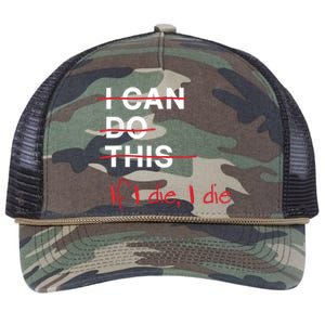 I Can Do This If I Die I Die Funny Fitness Workout Gym Lover Retro Rope Trucker Hat Cap