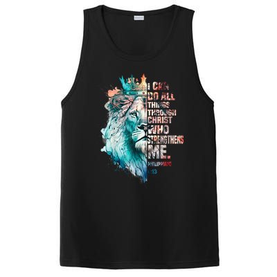 I Can Do All Things Through Christ Lion Faith Christian PosiCharge Competitor Tank