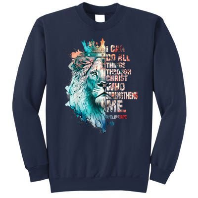 I Can Do All Things Through Christ Lion Faith Christian Sweatshirt