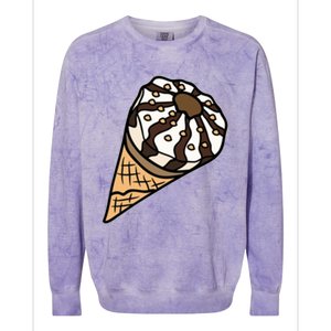 Ice Cream Day Design Ice Cream Party Cool Gift Colorblast Crewneck Sweatshirt