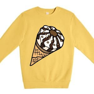 Ice Cream Day Design Ice Cream Party Cool Gift Premium Crewneck Sweatshirt