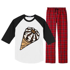 Ice Cream Day Design Ice Cream Party Cool Gift Raglan Sleeve Pajama Set