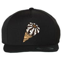 Ice Cream Day Design Ice Cream Party Cool Gift Wool Snapback Cap