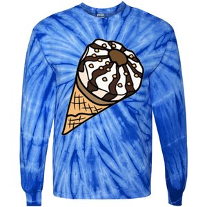 Ice Cream Day Design Ice Cream Party Cool Gift Tie-Dye Long Sleeve Shirt