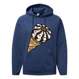 Ice Cream Day Design Ice Cream Party Cool Gift Performance Fleece Hoodie